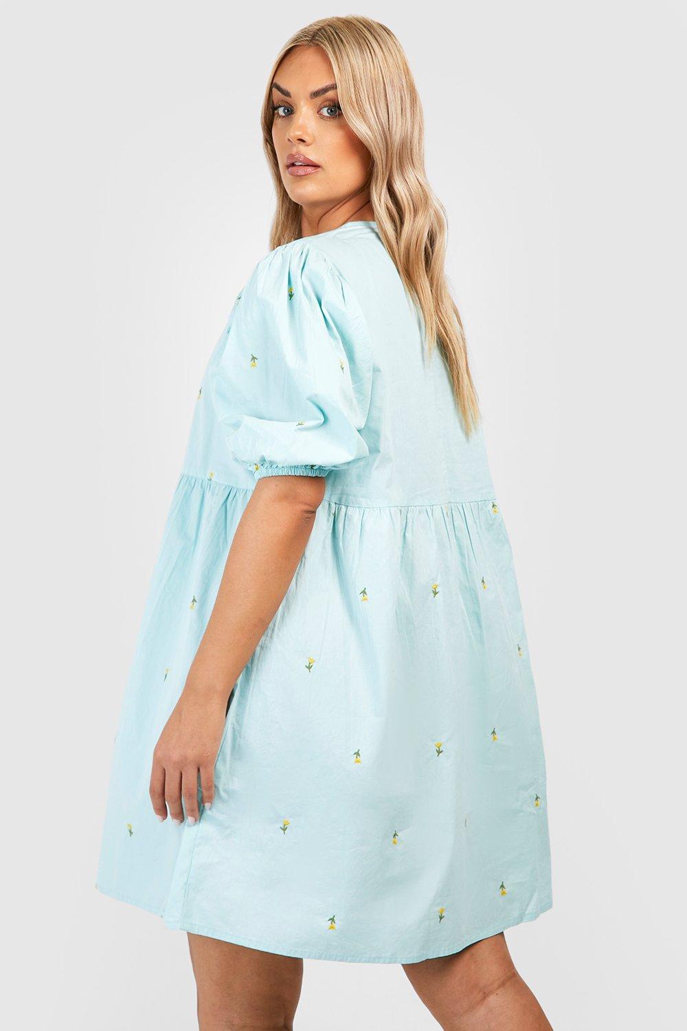 Baby blue hot sale smock dress